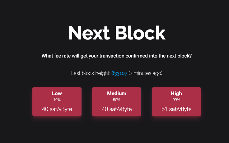 Introducing NextBlock fee estimator